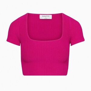 Babaton Aritzia Sculpt Knit Square neck top sz S
